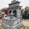 Mộ đôi 3 mái đá xanh đen